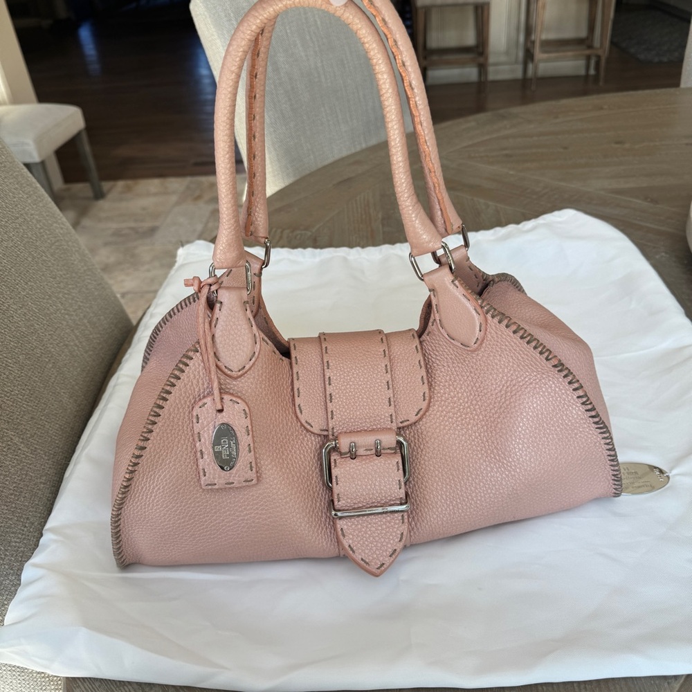 Fendi Pink Leather Shoulder Bag with dustbag.